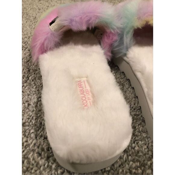 Koolaburra UGG Fuzz Ah Pastel Slides Women’s Size 6 - Picture 4 of 6